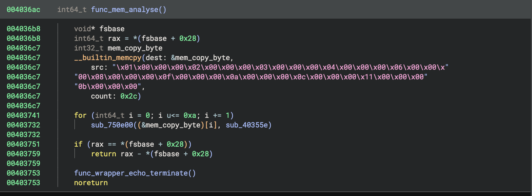 Function registering signal handlers